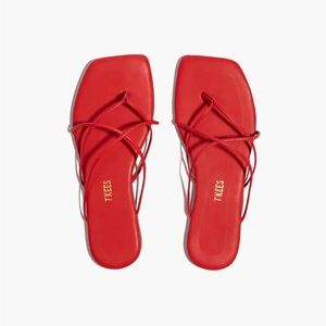 TKEES SQUARE TOE ELLE Red  Sandals